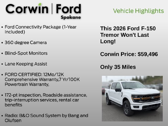 Certified 2026 Ford F150 Tremor w/ Tow/Haul Package AWD/4WD image 7
