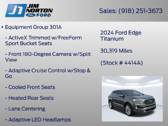 Certified 2024 Ford Edge Titanium w/ Titanium Elite Package AWD/4WD image 11