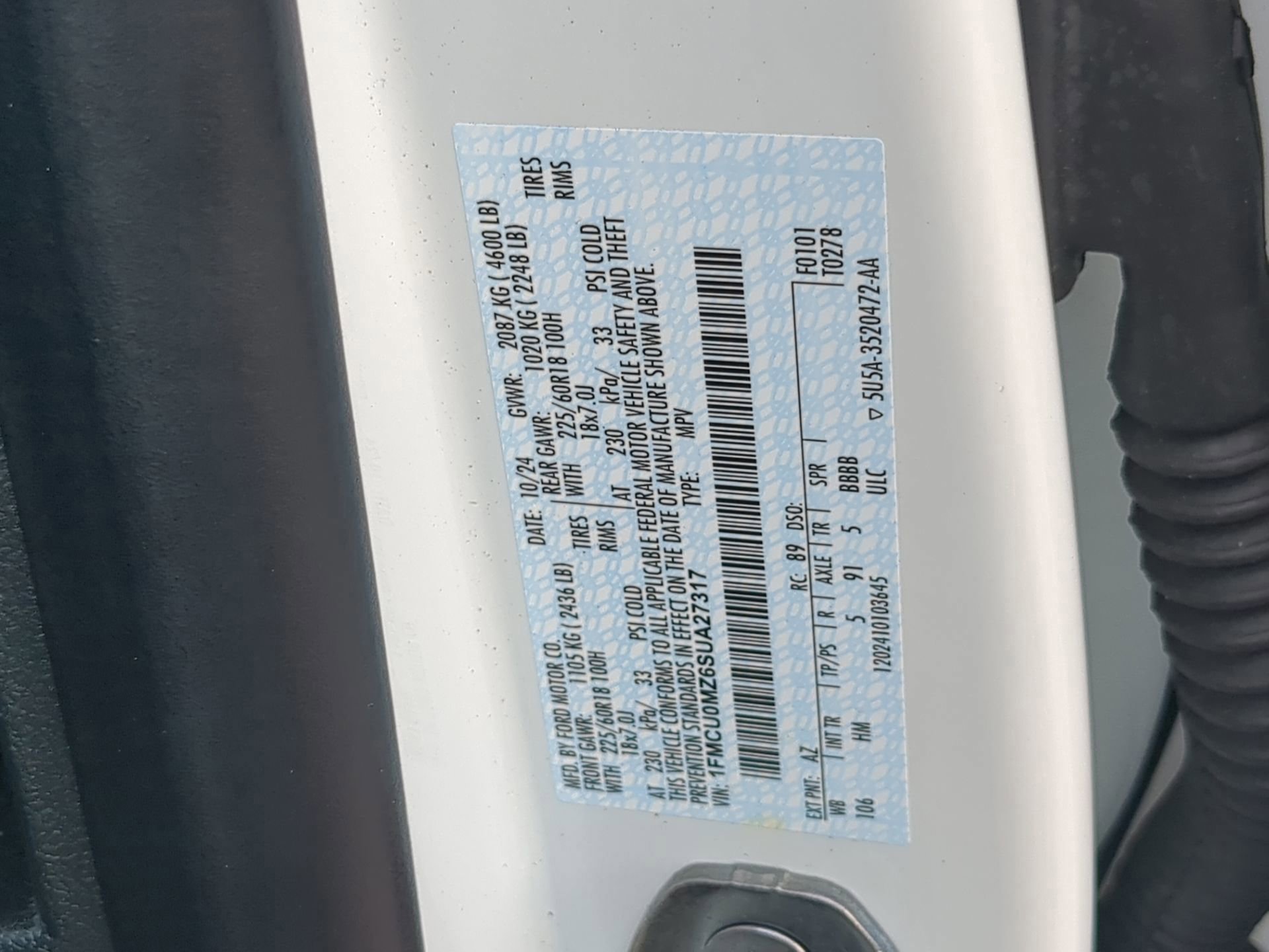 Certified 2025 Ford Escape ST-Line w/ Equipment Group 301A image 64