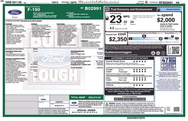 Certified 2024 Ford F150 XLT w/ Equipment Group 302A MID AWD/4WD image 47
