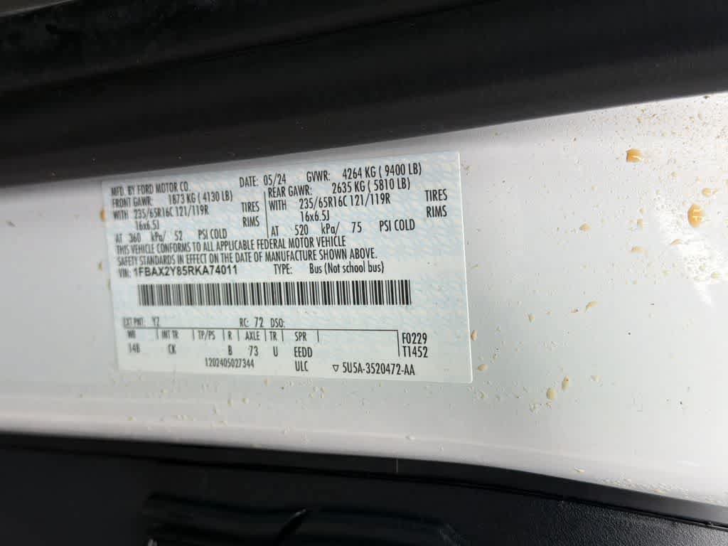 Certified 2024 Ford Transit 350 XLT RWD image 29