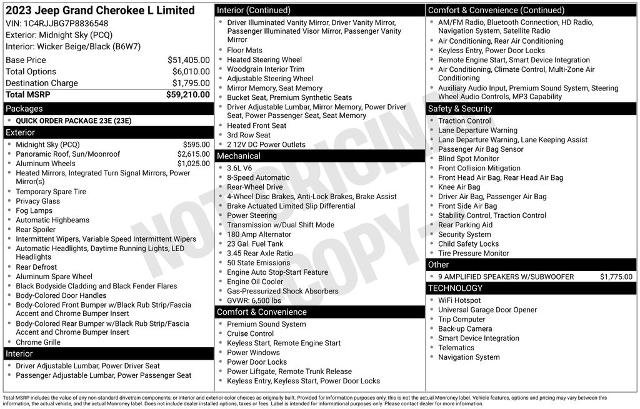 Used 2023 Jeep Grand Cherokee L Limited RWD image 8