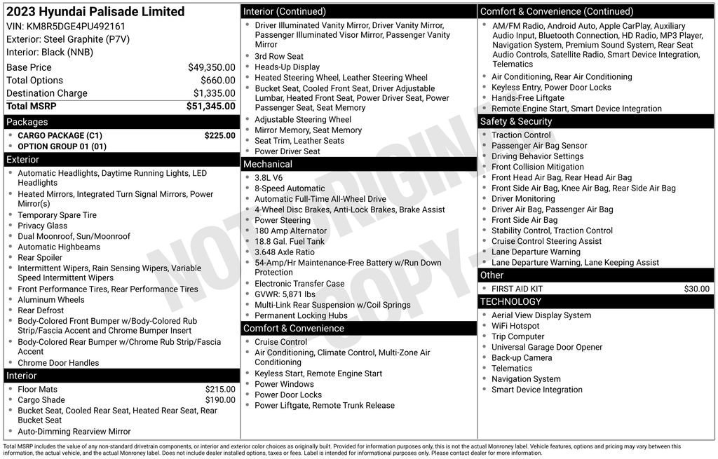 Used 2023 Hyundai Palisade Limited w/ Cargo Package AWD/4WD image 33