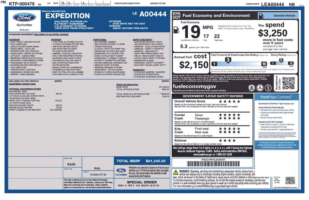 Certified 2020 Ford Expedition Platinum AWD/4WD image 11