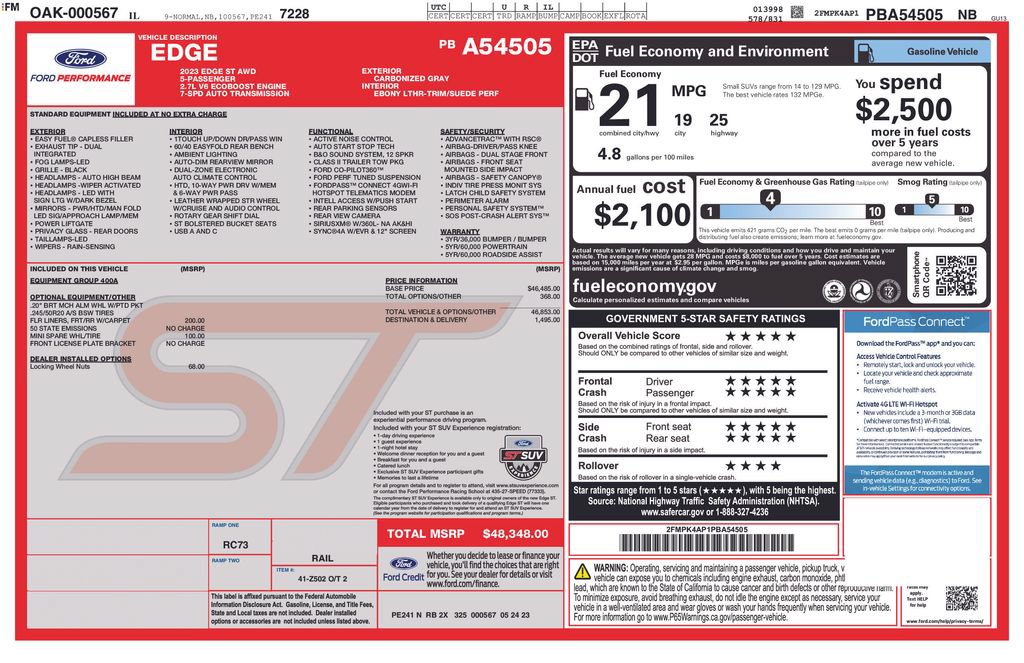 Certified 2023 Ford Edge ST AWD/4WD image 30
