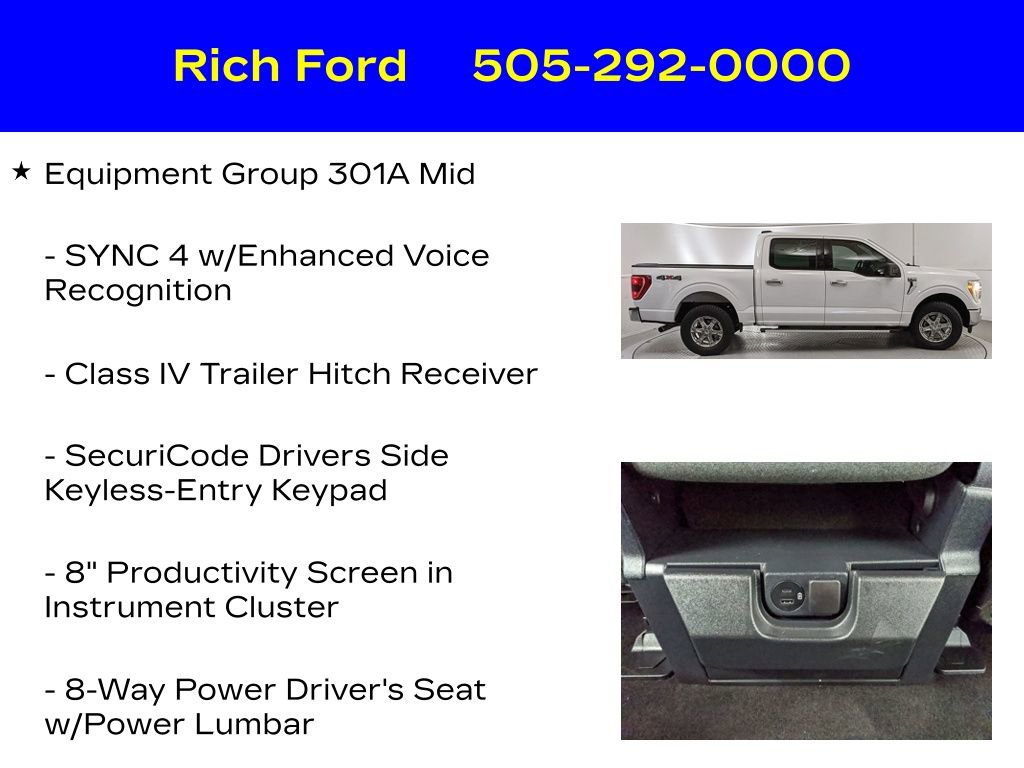 Certified 2022 Ford F150 XLT w/ Equipment Group 301A Mid AWD/4WD image 11