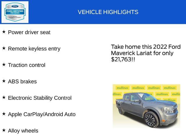 Certified 2022 Ford Maverick Lariat FWD image 18