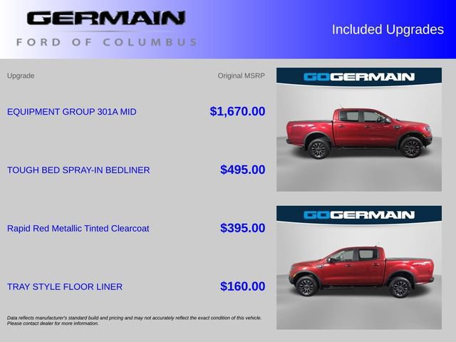 Certified 2020 Ford Ranger XLT w/ Equipment Group 301A Mid AWD/4WD image 38