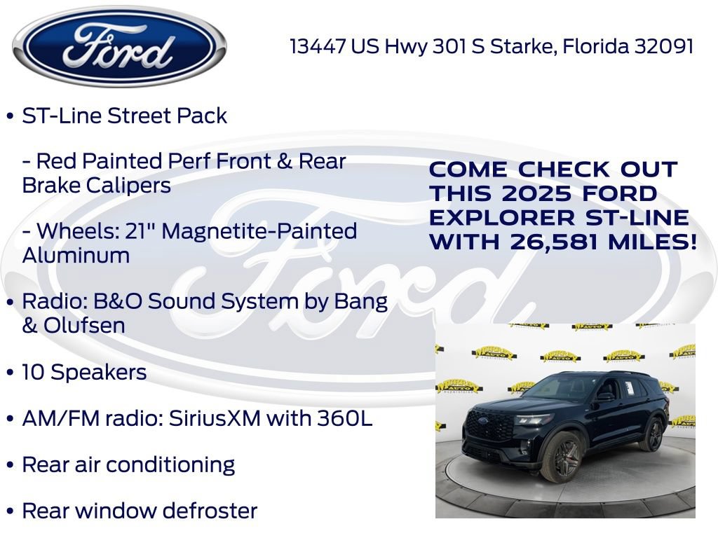 Certified 2025 Ford Explorer ST-Line w/ ST-Line Street Pack AWD/4WD image 22
