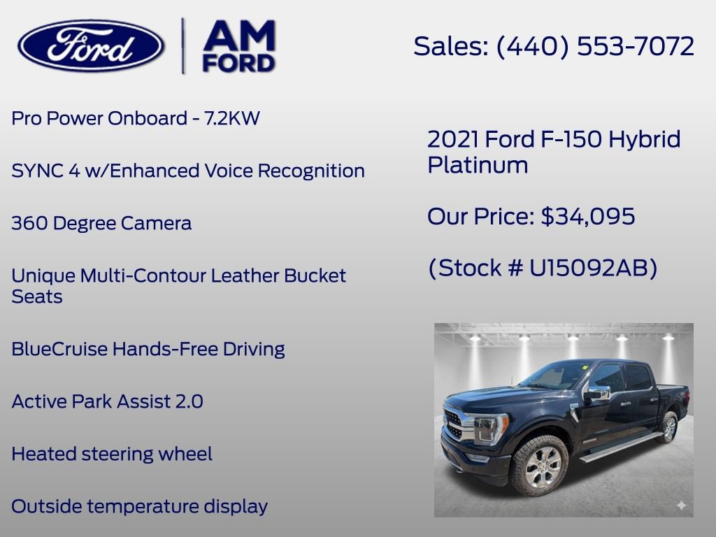 Certified 2021 Ford F150 Platinum w/ Equipment Group 701A High AWD/4WD image 32