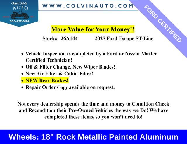 Certified 2025 Ford Escape ST-Line Select AWD/4WD image 2