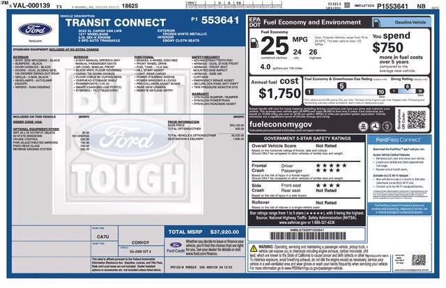 Certified 2023 Ford Transit Connect XL FWD image 17