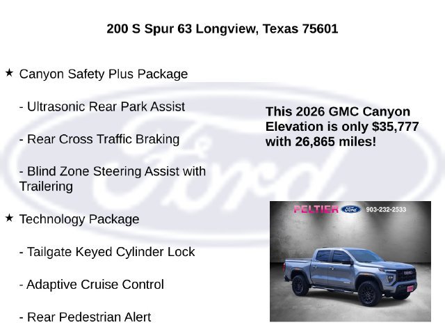 Used 2026 GMC Canyon Elevation w/ Convenience Package RWD image 20