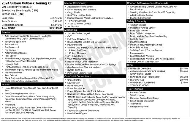 Used 2024 Subaru Outback Touring XT image 38