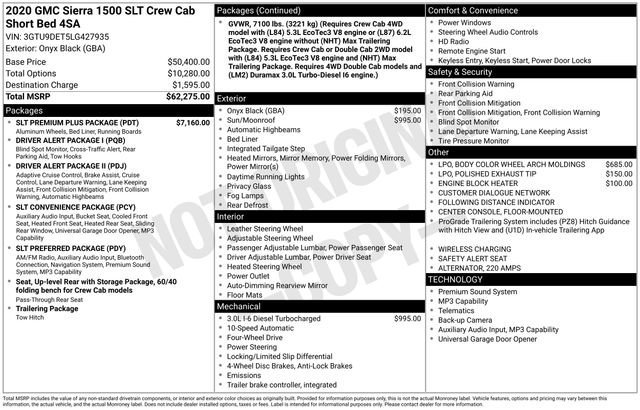 Used 2020 GMC Sierra 1500 SLT w/ SLT Premium Plus Package image 13