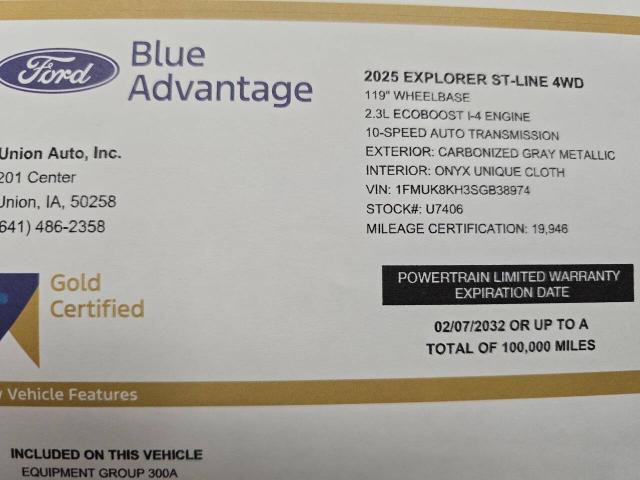 Certified 2025 Ford Explorer ST-Line w/ ST-Line Street Pack image 26