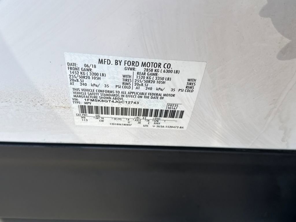 Certified 2018 Ford Explorer Sport w/ Equipment Group 401A image 17