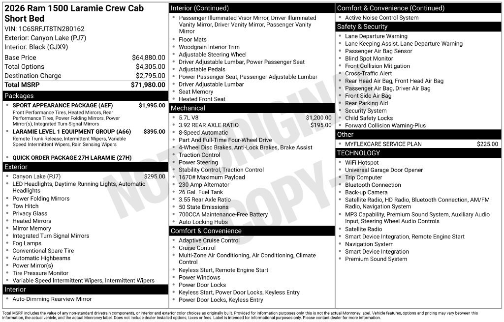 Used 2026 RAM 1500 Laramie w/ Sport Appearance Package AWD/4WD image 5