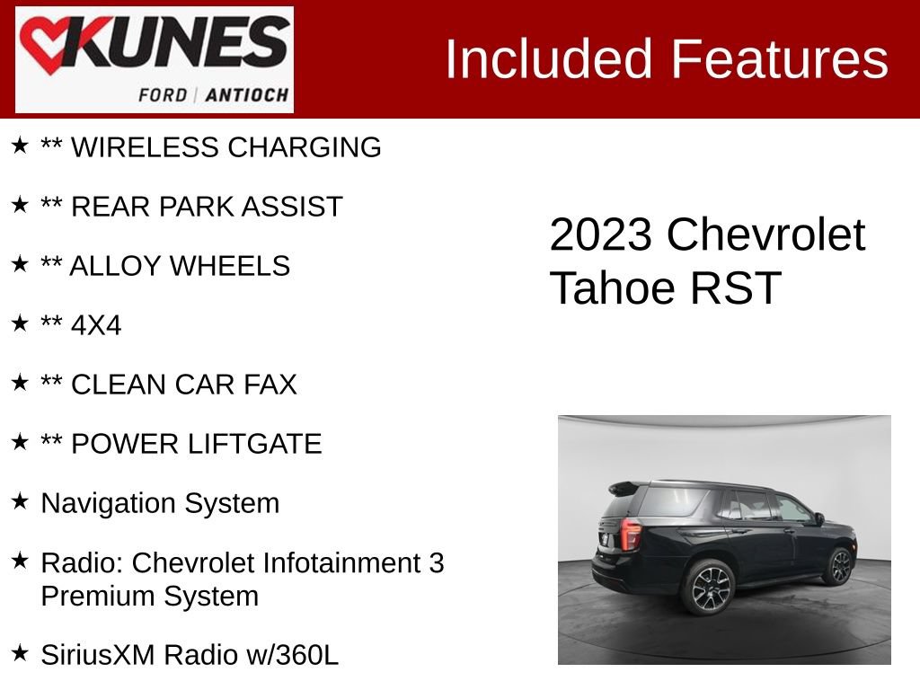 Used 2023 Chevrolet Tahoe RST w/ Luxury Package AWD/4WD image 4