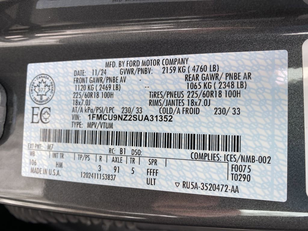 Certified 2025 Ford Escape ST-Line Select image 50