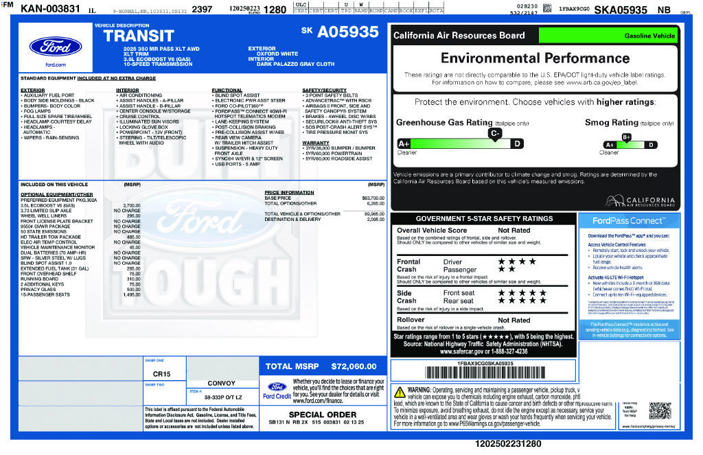 Certified 2025 Ford Transit 350 XLT AWD/4WD image 30