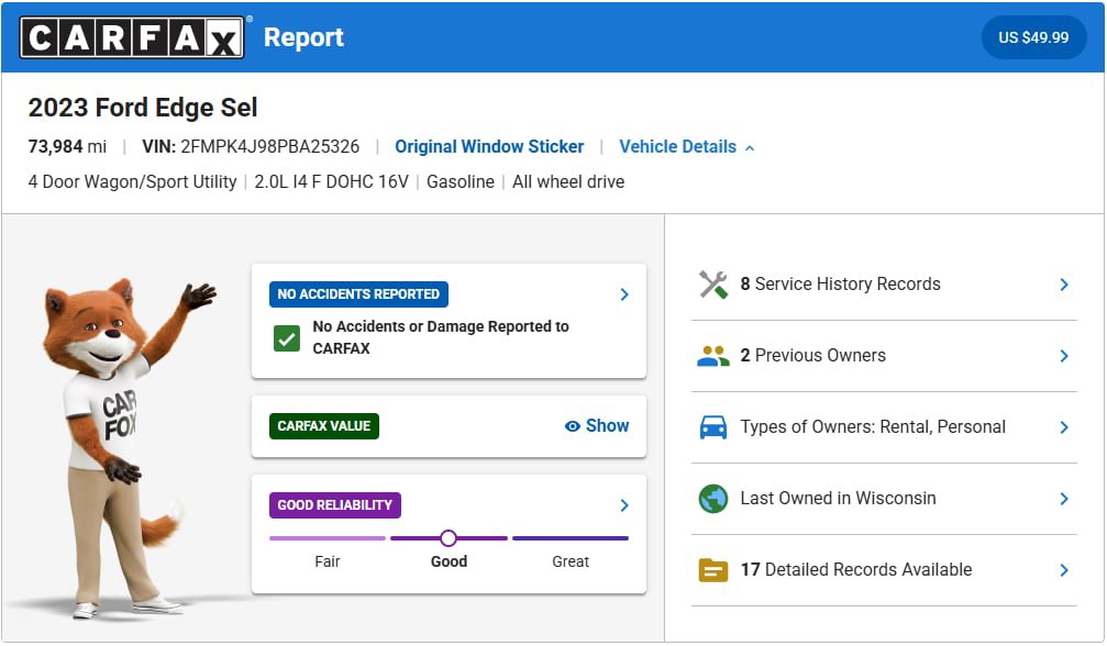 Certified 2023 Ford Edge SEL AWD/4WD image 3