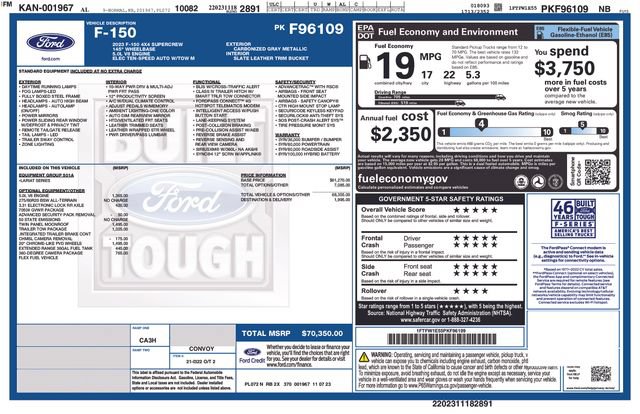 Certified 2023 Ford F150 Lariat w/ Trailer Tow Package AWD/4WD image 27