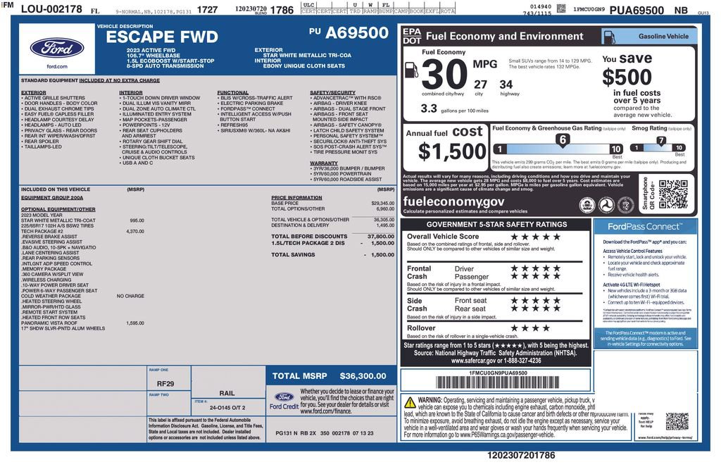 Certified 2023 Ford Escape Active w/ Tech Pack #2 FWD image 5