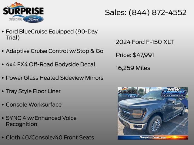 Certified 2024 Ford F150 XLT w/ Equipment Group 302A MID AWD/4WD image 27