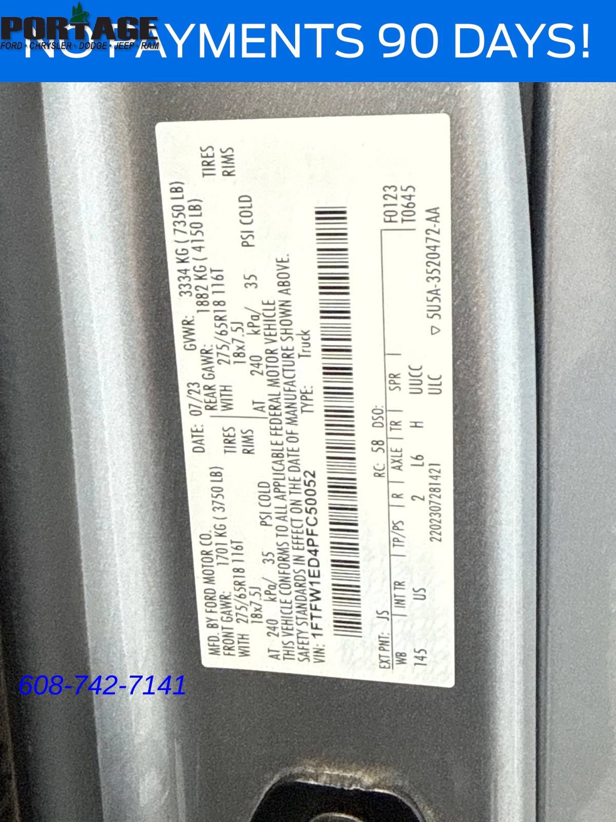 Certified 2023 Ford F150 XLT w/ Equipment Group 302A High AWD/4WD image 24