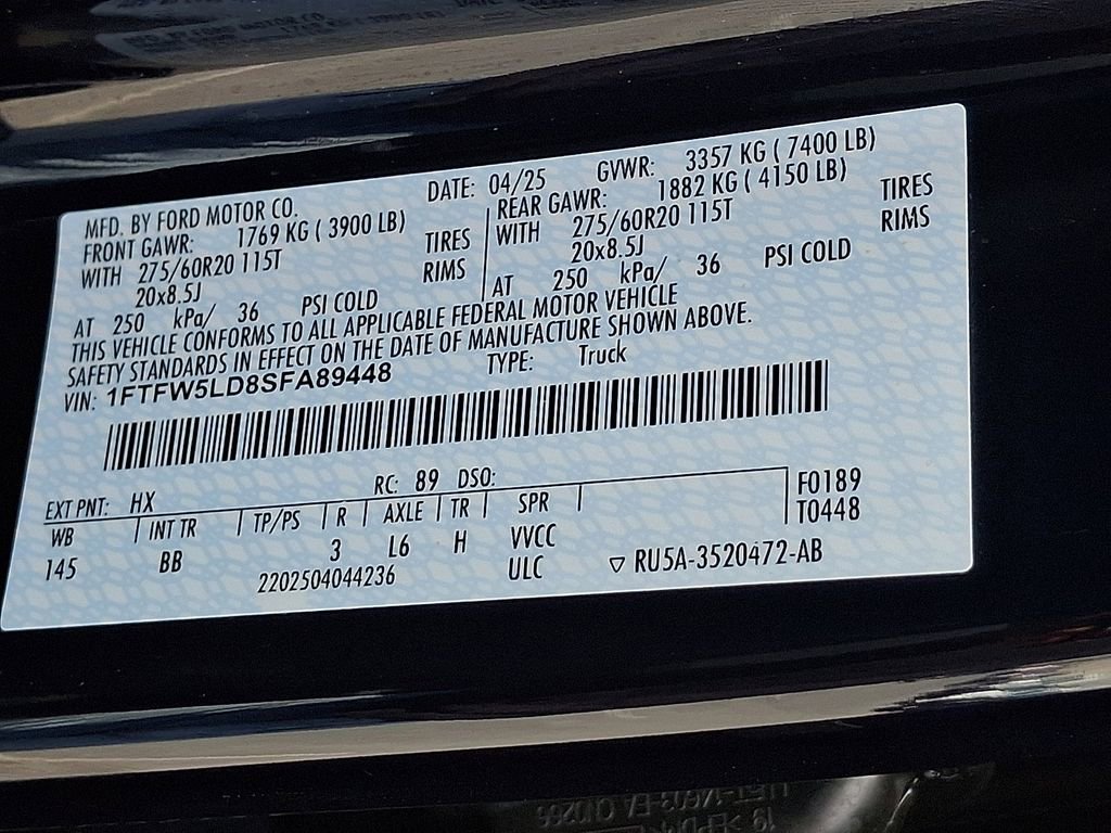Certified 2025 Ford F150 Lariat w/ Equipment Group 501A Mid AWD/4WD image 29