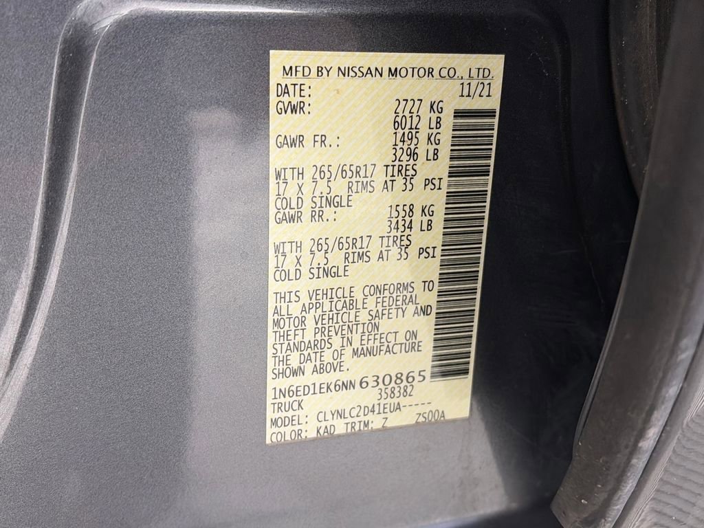 Used 2022 Nissan Frontier SV AWD/4WD image 9