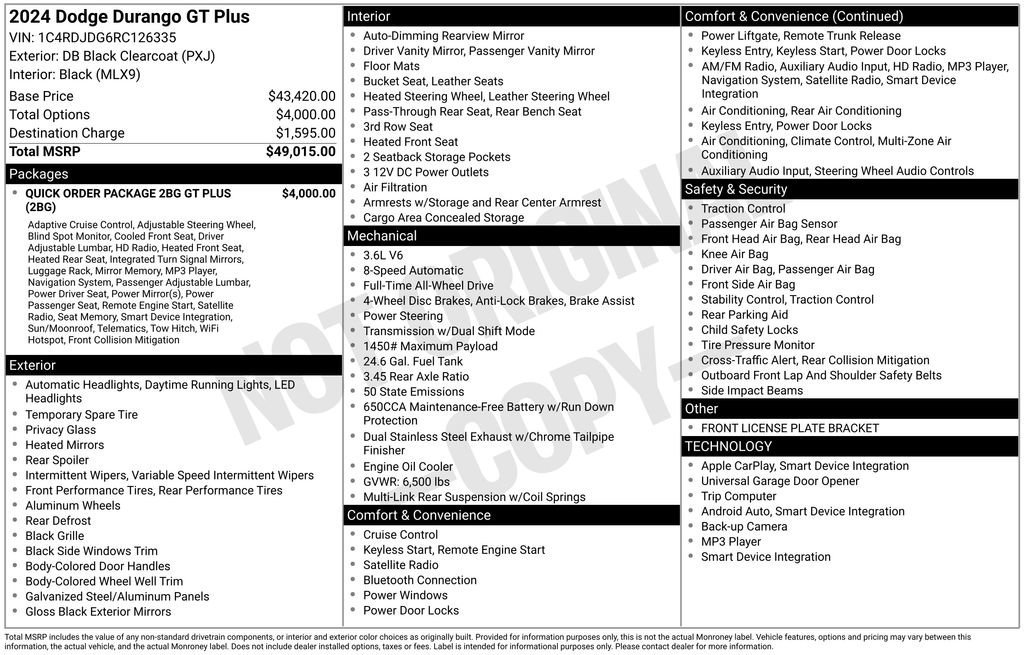 Used 2024 Dodge Durango GT image 42