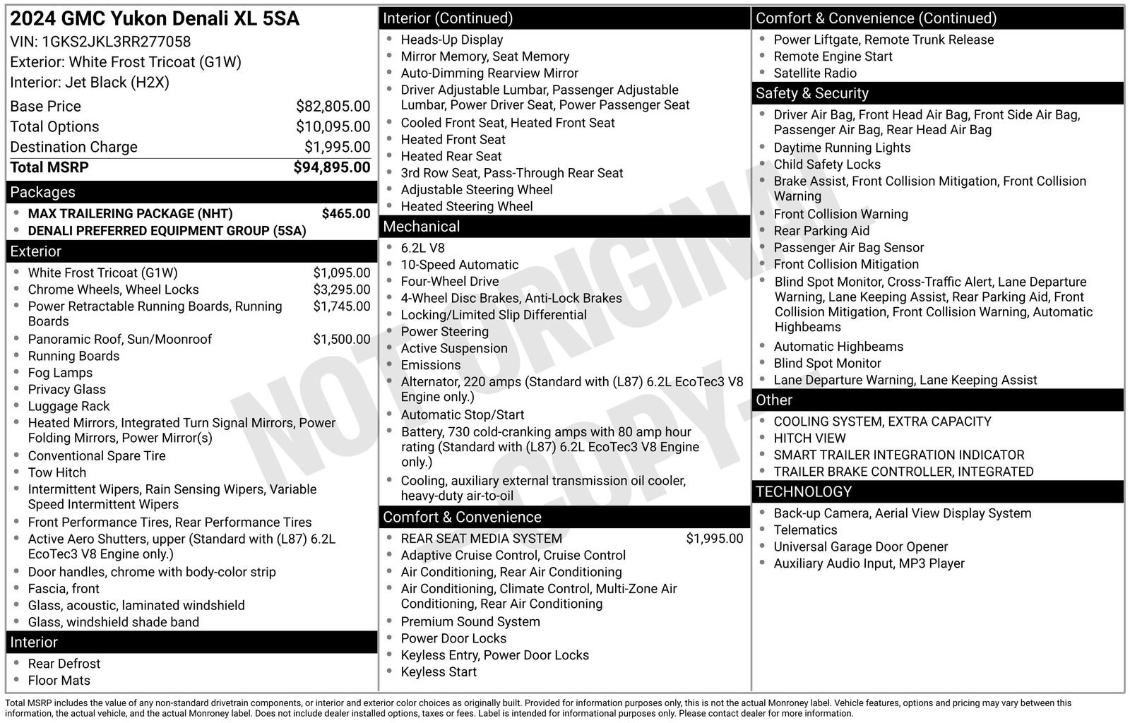 Used 2024 GMC Yukon XL Denali w/ Max Trailering Package image 4