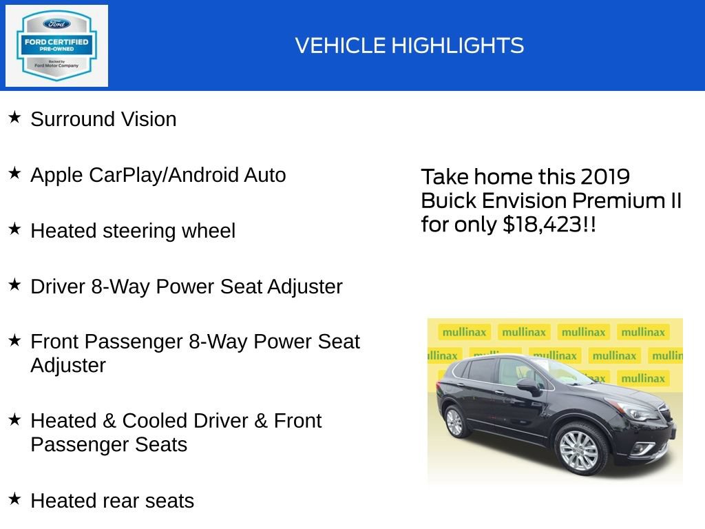 Used 2019 Buick Envision Premium w/ Driver Confidence Package AWD/4WD image 20
