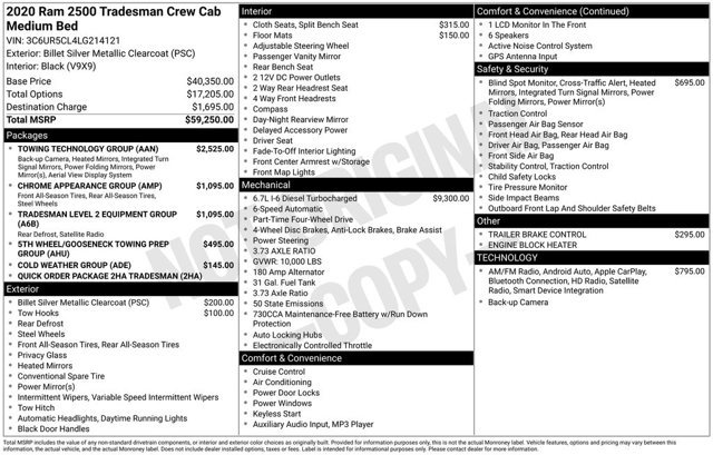 Used 2020 RAM 2500 Tradesman w/ Towing Technology Group image 2
