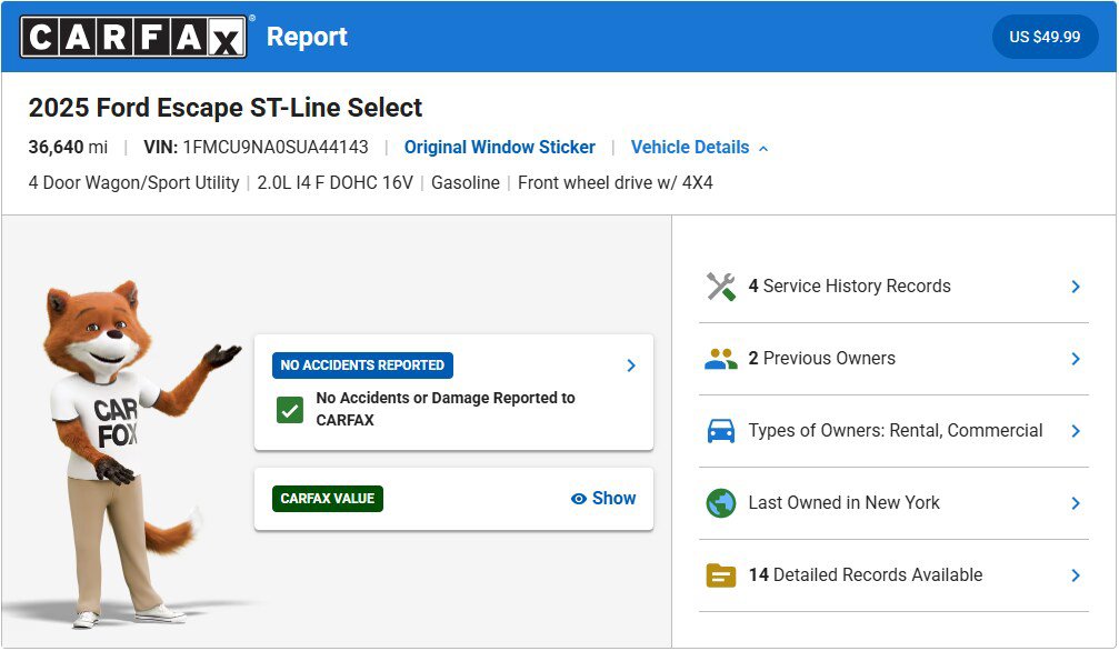 Certified 2025 Ford Escape ST-Line Select AWD/4WD image 3