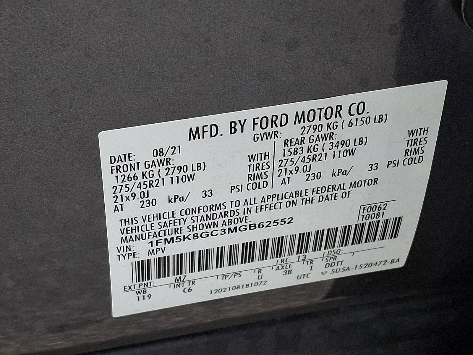 Certified 2021 Ford Explorer ST w/ Equipment Group 401A image 26