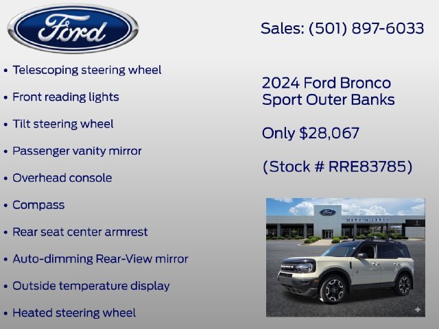 Certified 2024 Ford Bronco Sport Outer Banks AWD/4WD image 34