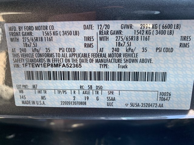 Certified 2021 Ford F150 XLT w/ Equipment Group 302A High AWD/4WD image 16