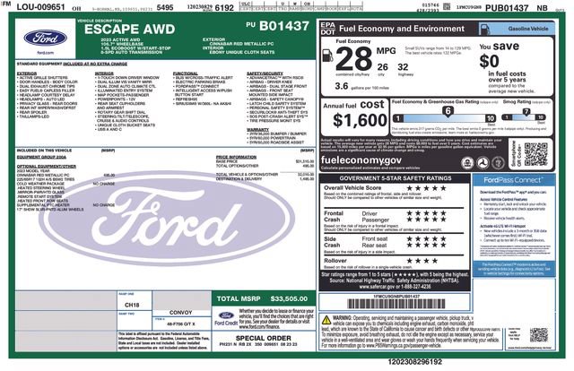 Certified 2023 Ford Escape Active AWD/4WD image 40