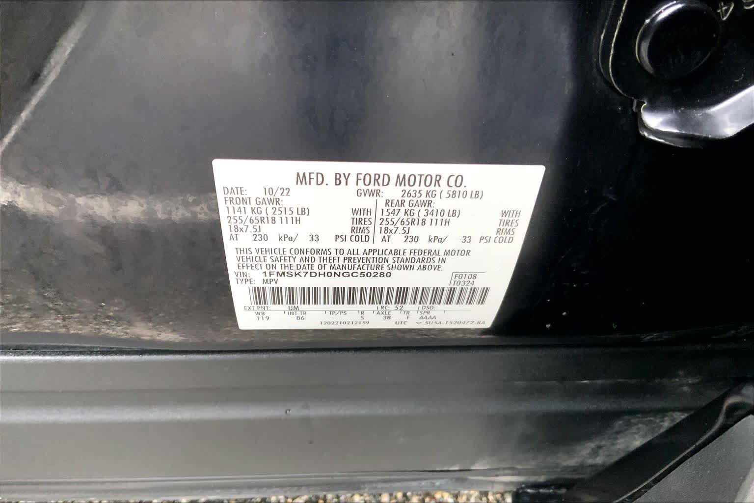 Certified 2022 Ford Explorer XLT RWD image 33