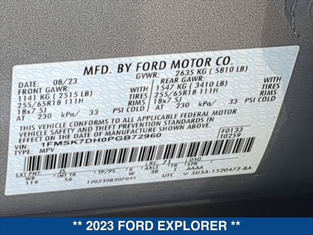 Certified 2023 Ford Explorer XLT w/ Equipment Group 202A RWD image 24
