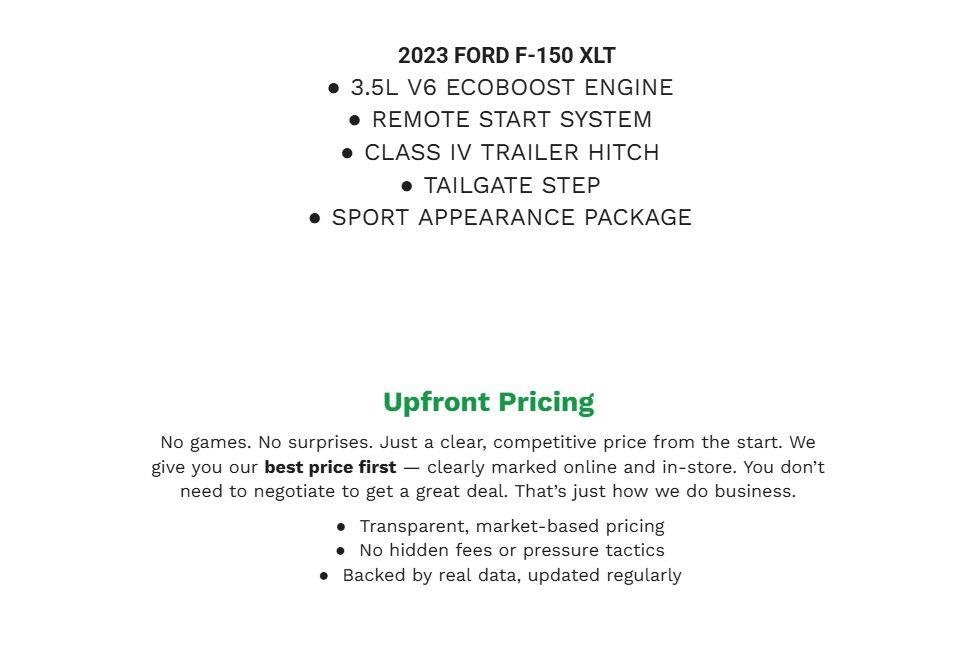 Certified 2023 Ford F150 XLT w/ Equipment Group 302A High