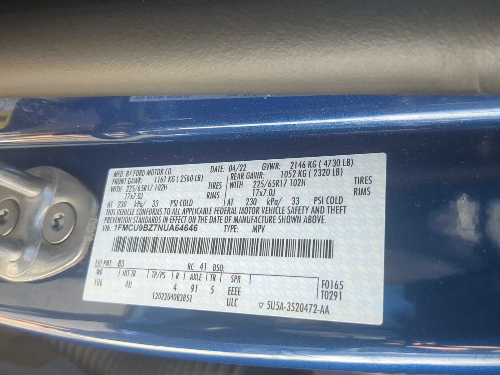 Certified 2022 Ford Escape SE AWD/4WD image 35