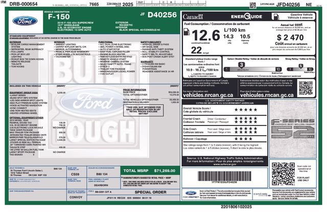 Certified 2018 Ford F150 Lariat w/ Equipment Group 502A Luxury AWD/4WD image 11