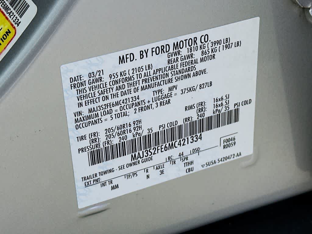 Certified 2021 Ford EcoSport S FWD image 22