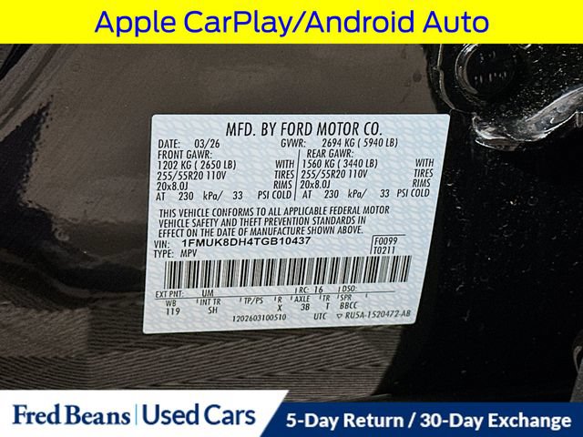 Certified 2026 Ford Explorer Active AWD/4WD image 40
