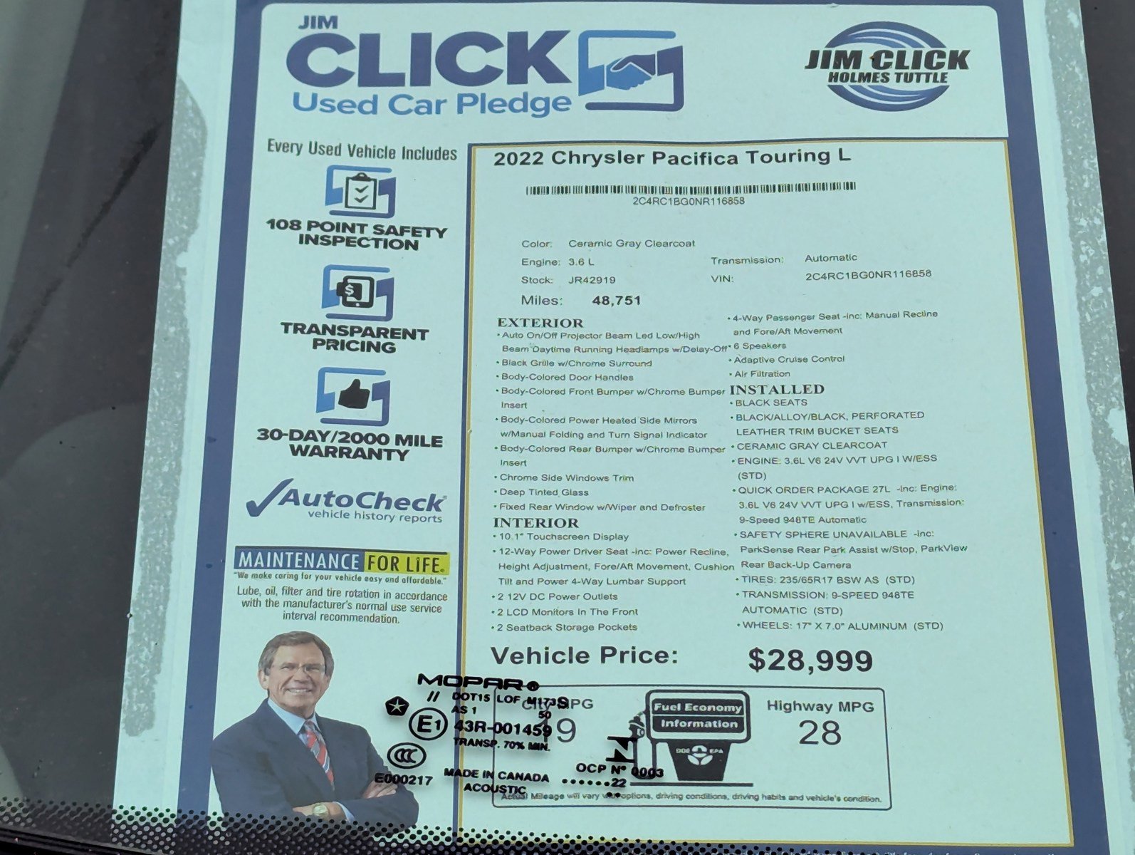 Used 2022 Chrysler Pacifica Touring-L FWD image 13