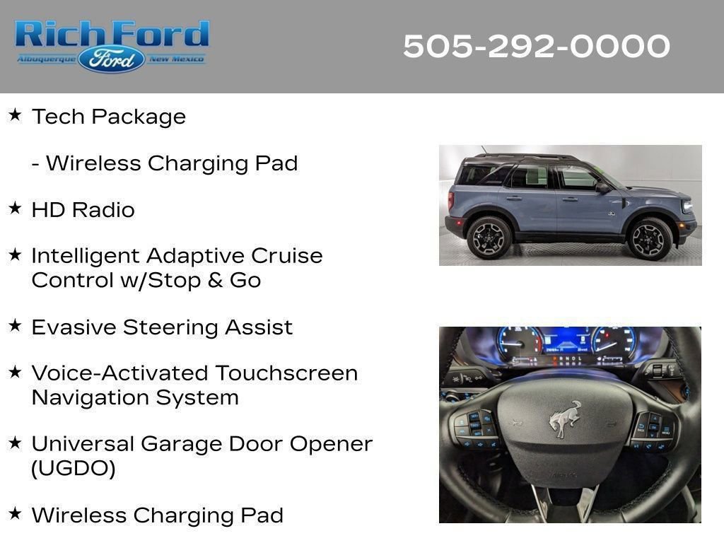 Certified 2024 Ford Bronco Sport Outer Banks w/ Tech Package AWD/4WD image 32